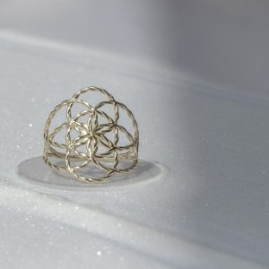 Symbolic Harmony 14K Gold Seed of Life Women’s Ring – Elegant Symbolism for Timeless Beauty