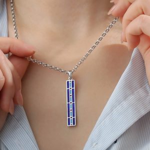 Sterling Silver & Colorful Enamel Mosaic Stained Glass Pattern Pendant Necklace | Art Nouveau | Unique Handmade Jewelry for Women